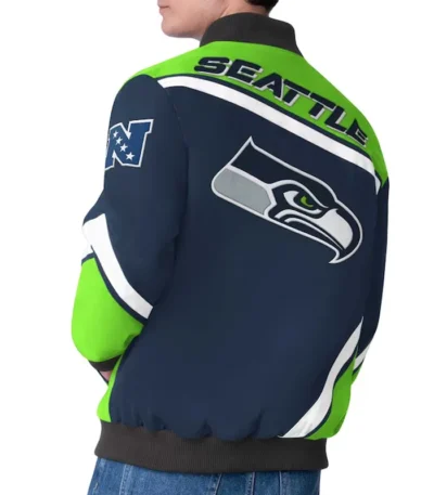Seattle Seahawks Maximum Racing Navy Jacket