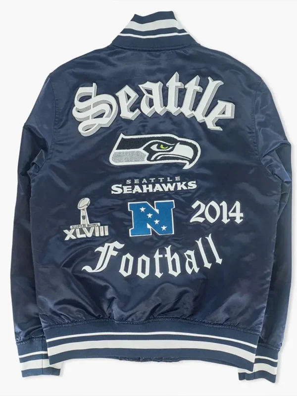Seattle Seahawks Olde Time Football Navy Jacket