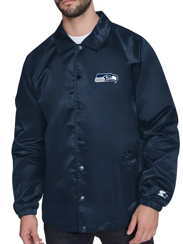 Seattle Seahawks Retro Logo Coaches Jacket