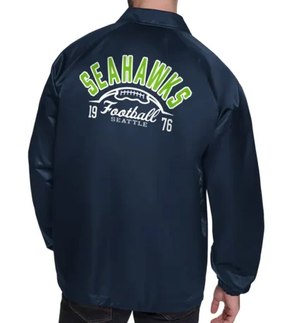 Seattle Seahawks Retro Logo Coaches Jacket