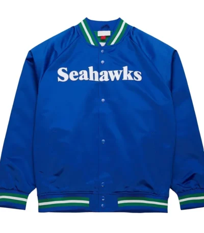Seattle Seahawks Royal Lightweight Satin Jacket