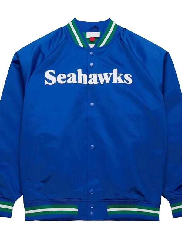 Seattle Seahawks Royal Lightweight Satin Jacket