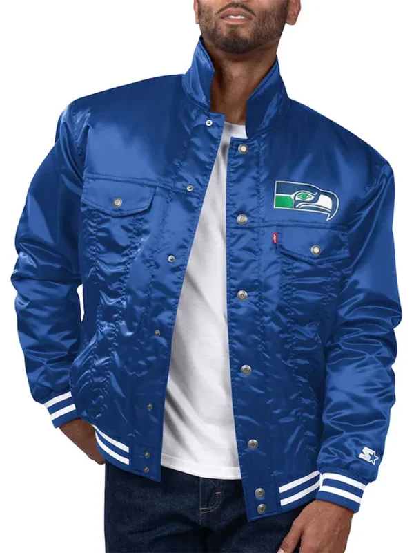 Seattle Seahawks Silver Tab Trucker Jacket