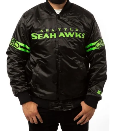 Seattle Seahawks Starter Bomber Black Jacket