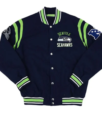 Seattle Seahawks Tailback Navy Varsity Jacket