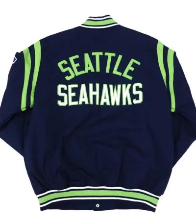 Seattle Seahawks Tailback Navy Varsity Jacket