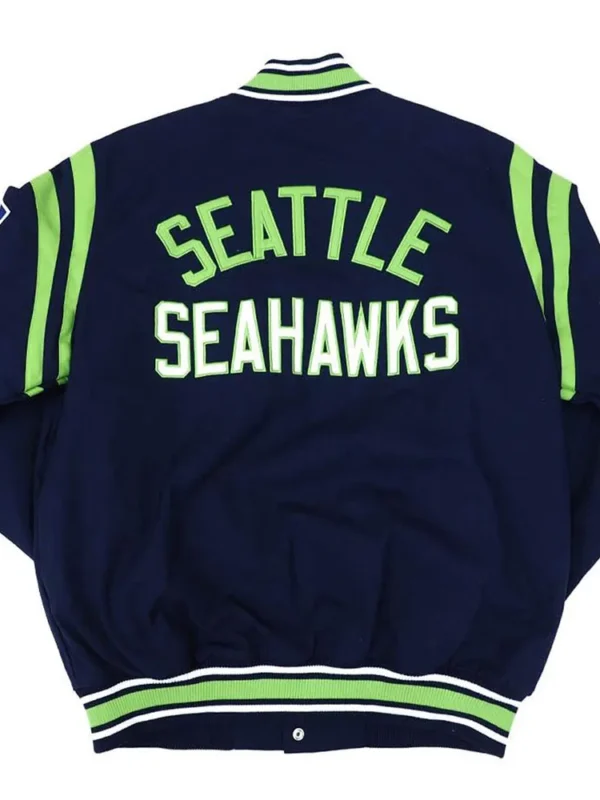 Seattle Seahawks Tailback Navy Varsity Jacket