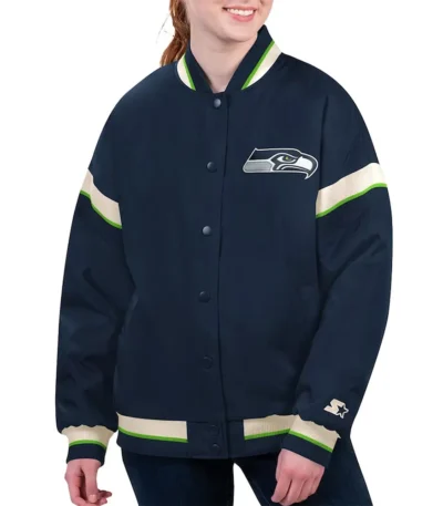 Seattle Seahawks Tournament Navy Varsity Jacket