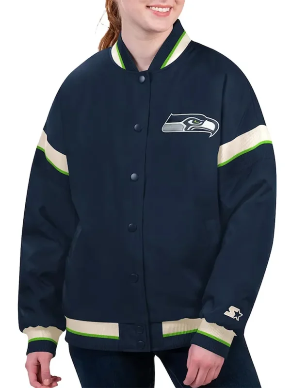 Seattle Seahawks Tournament Navy Varsity Jacket