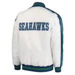 Seattle Seahawks White Throwback D-Line Jacket