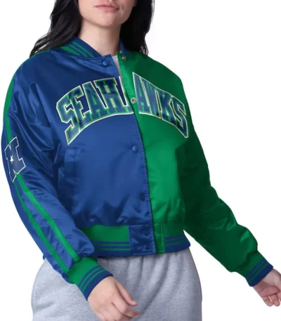 Seattle Seahawks Zone Blitz Navy-Neon Green Jacket