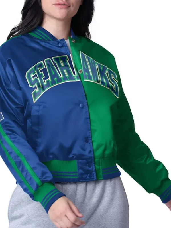 Seattle Seahawks Zone Blitz Navy-Neon Green Jacket