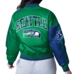 Seattle Seahawks Zone Blitz Navy-Neon Green Jacket