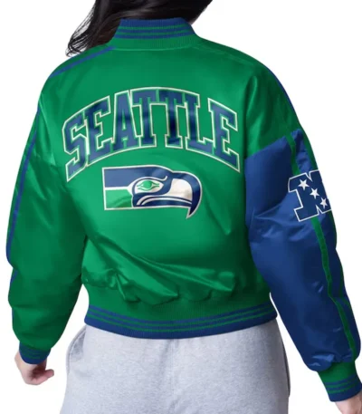 Seattle Seahawks Zone Blitz Navy-Neon Green Jacket