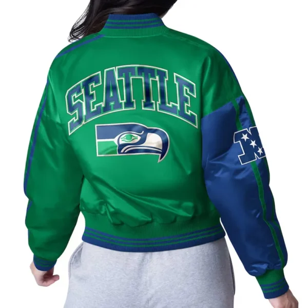Seattle Seahawks Zone Blitz Navy-Neon Green Jacket