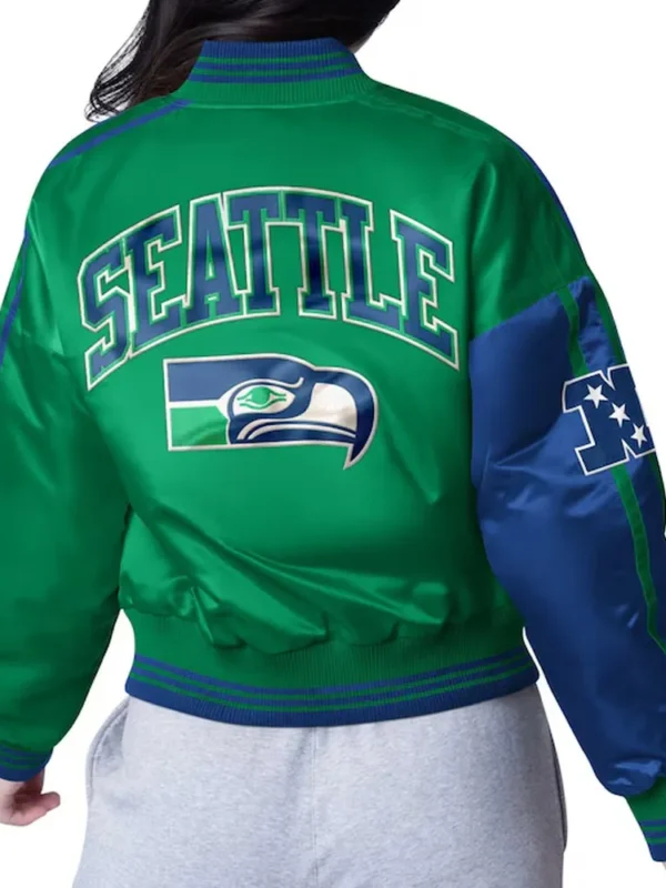 Seattle Seahawks Zone Blitz Navy-Neon Green Jacket