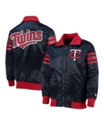 The Captain II Minnesota Twins Navy Satin Jacket