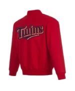 Minnesota Twins Poly-Twill Full-Snap Red Jacket