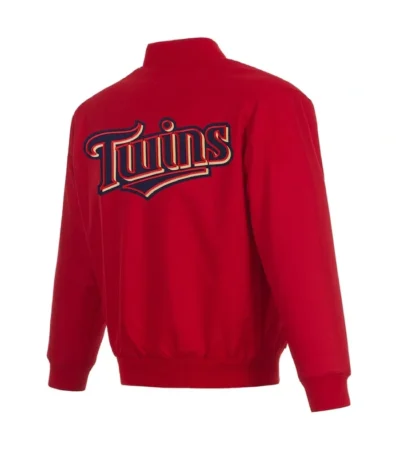 Minnesota Twins Poly-Twill Full-Snap Red Jacket