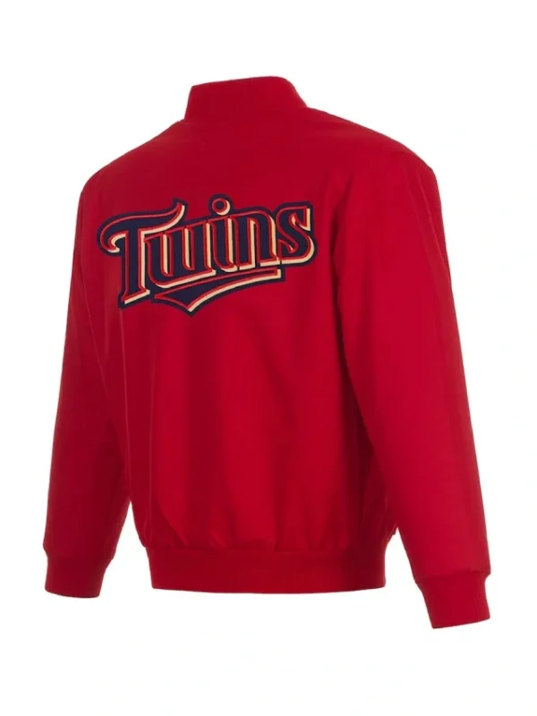 Minnesota Twins Poly-Twill Full-Snap Red Jacket