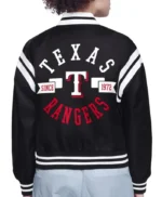Printed Logo Texas Rangers Varsity Satin Jacket