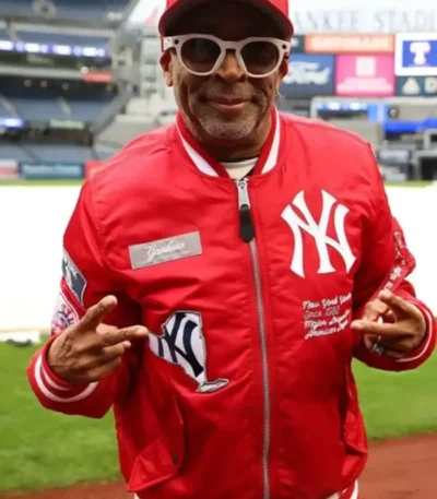Spike Lee New York Yankees Red Bomber Jacket