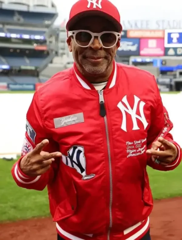 Spike Lee New York Yankees Red Bomber Jacket