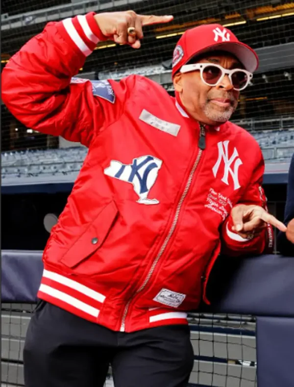 Spike Lee New York Yankees Red Bomber Jacket