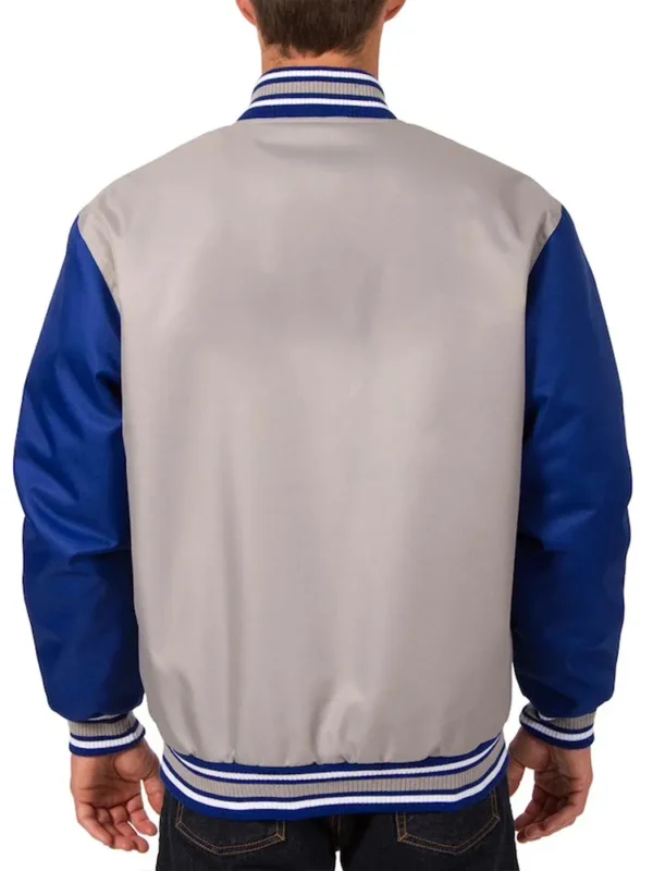 St. Louis Blues Front Hit Poly Twill Gray-Blue Jacket