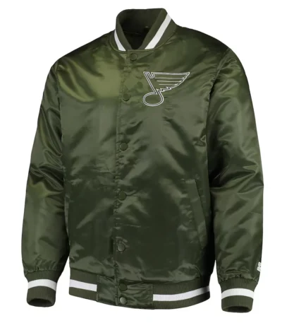 St. Louis Blues Green Satin Jacket