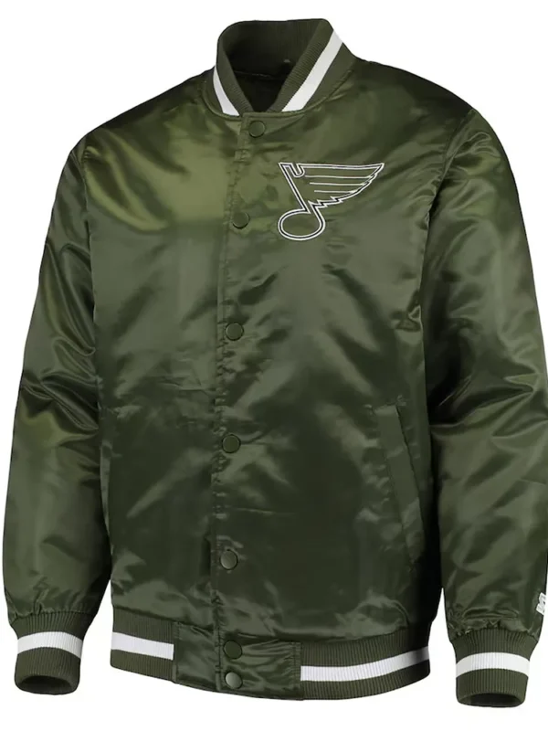 St. Louis Blues Green Satin Jacket