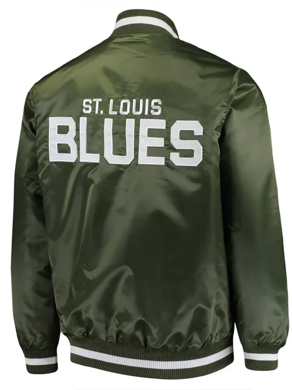 St. Louis Blues Green Satin Jacket