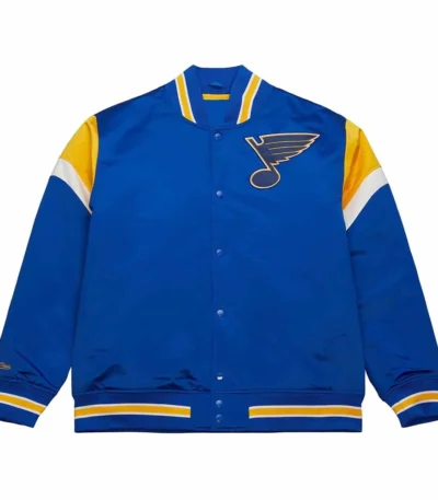 St. Louis Blues Heavyweight Royal Satin Jacket
