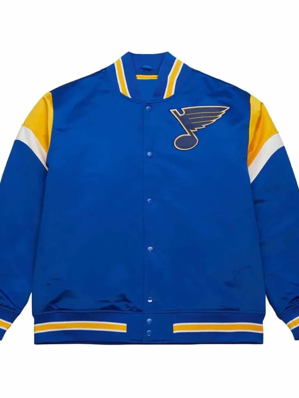 St. Louis Blues Heavyweight Royal Satin Jacket
