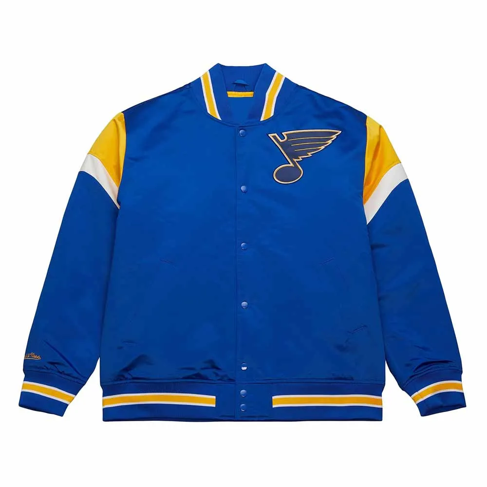 St. Louis Blues Heavyweight Royal Satin Jacket St. Louis Blues Heavyweight Royal Satin Jacket