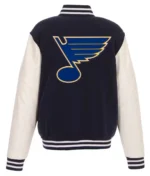 St. Louis Blues Navy and White Varsity Jacket