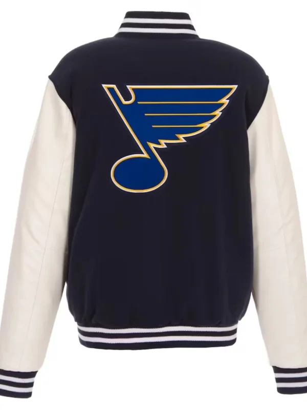 St. Louis Blues Navy and White Varsity Jacket