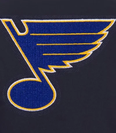 St. Louis Blues Poly-Twill Navy Front-Hit Jacket