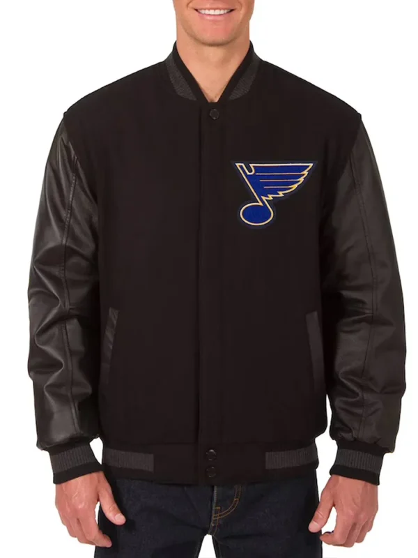 St. Louis Blues Varsity Black Jacket