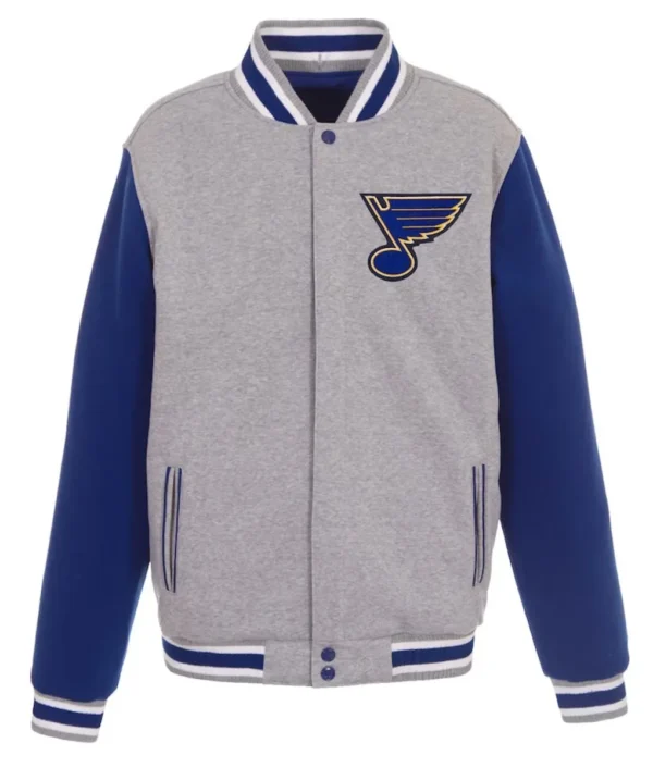 St. Louis Blues Varsity Royal-Gray Wool Jacket
