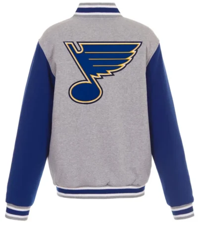 St. Louis Blues Varsity Royal-Gray Wool Jacket