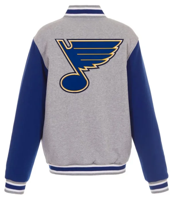 St. Louis Blues Varsity Royal-Gray Wool Jacket