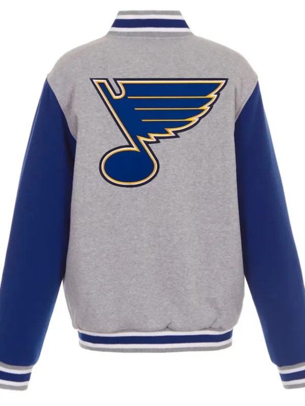 St. Louis Blues Varsity Royal-Gray Wool Jacket