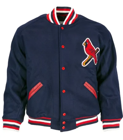 St. Louis Cardinals 1950 Navy Blue Wool Varsity Full-Button Jacket