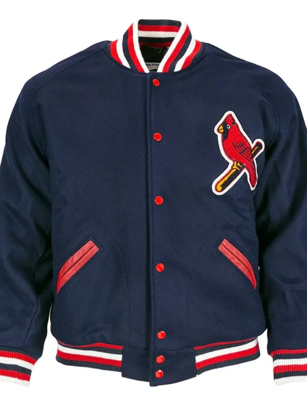 St. Louis Cardinals 1950 Navy Blue Wool Varsity Full-Button Jacket