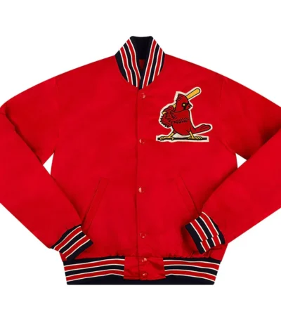 St. Louis Cardinals 1990s Varsity Red Satin Jacket