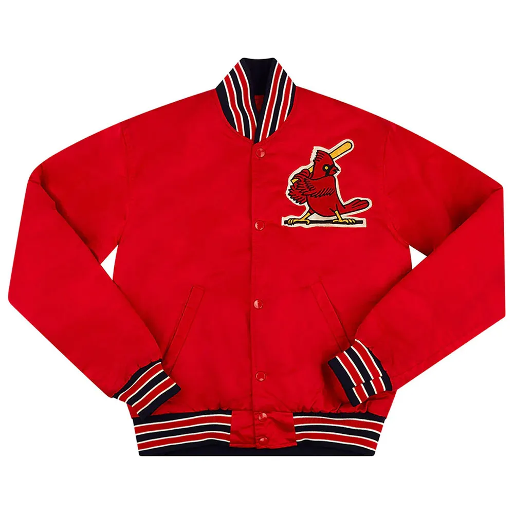 St. Louis Cardinals 1990s Varsity Red Satin Jacket St. Louis Cardinals 1990s Varsity Red Satin Jacket