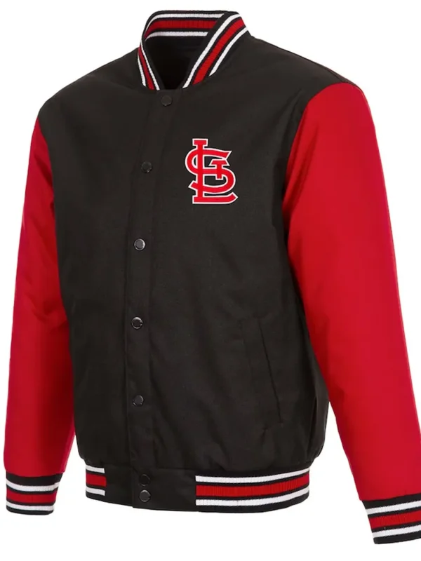 St. Louis Cardinals Black and Red Poly-Twill Jacket