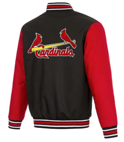 St. Louis Cardinals Black and Red Poly-Twill Jacket
