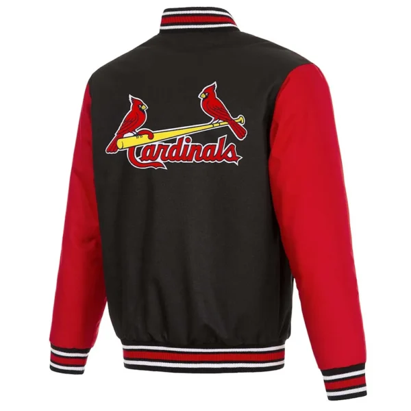 St. Louis Cardinals Black and Red Poly-Twill Jacket